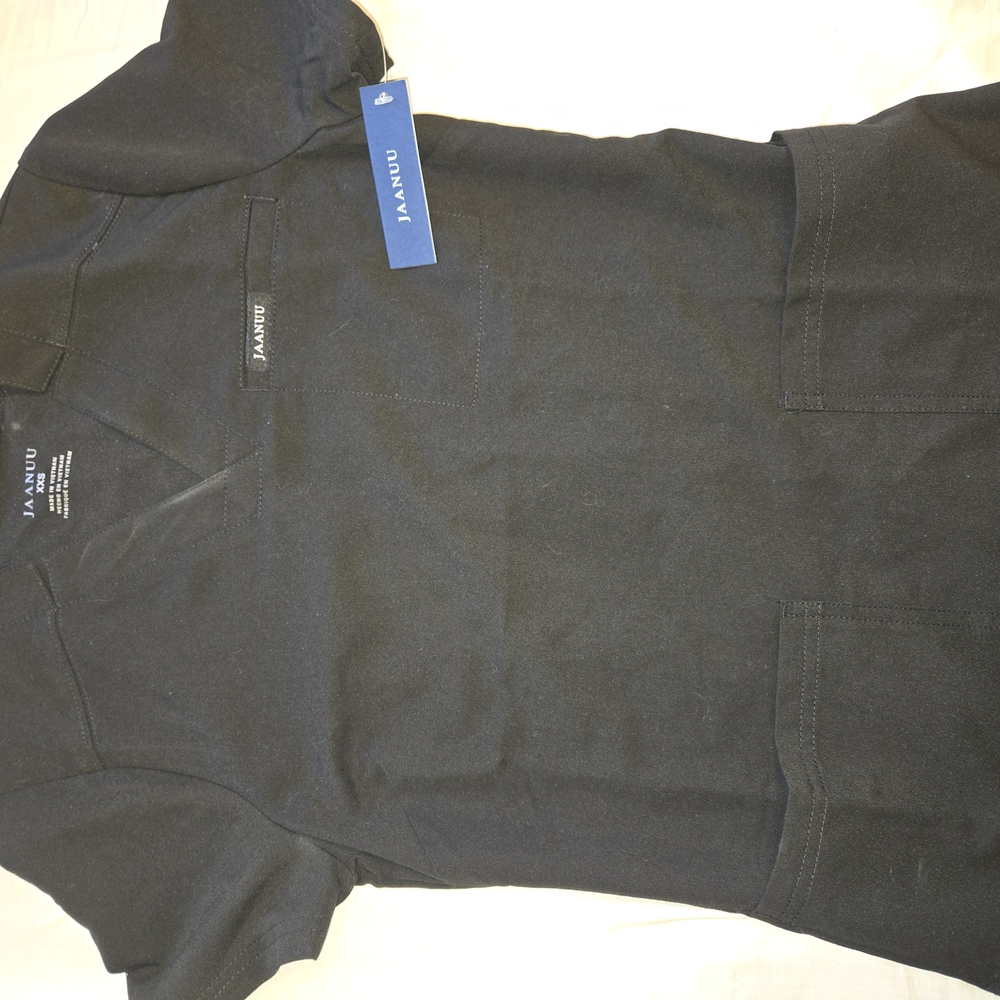 JAANUU Black Scrub Top XXS
